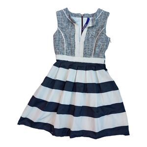 Settantotto Zerotto Fit Flare Dress Striped